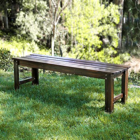 Unwind in Nature with a Backless Outdoor Bench - Perfect for Any Scenic Spot
